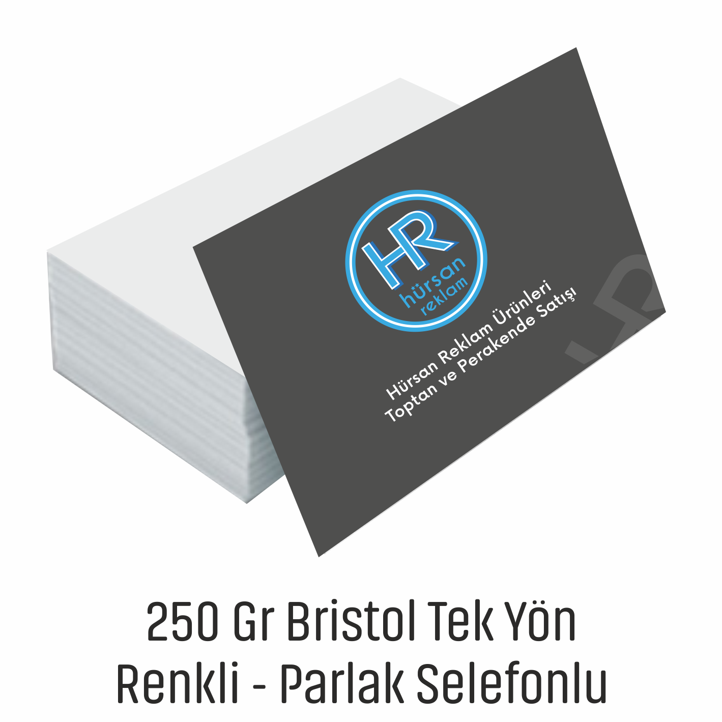 250 Gr BRISTOL TEK YÖN RENKLİ PARLAK SELEFONLU KARTVİZİT